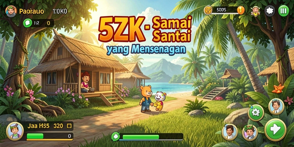 Screenshot gameplay <strong>5ZK</strong> yang penuh warna dan menyenangkan.