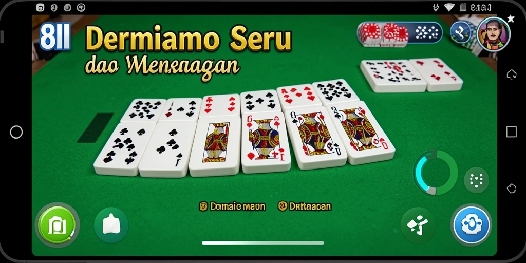 Screenshot gameplay 8II menampilkan aksi domino yang seru.