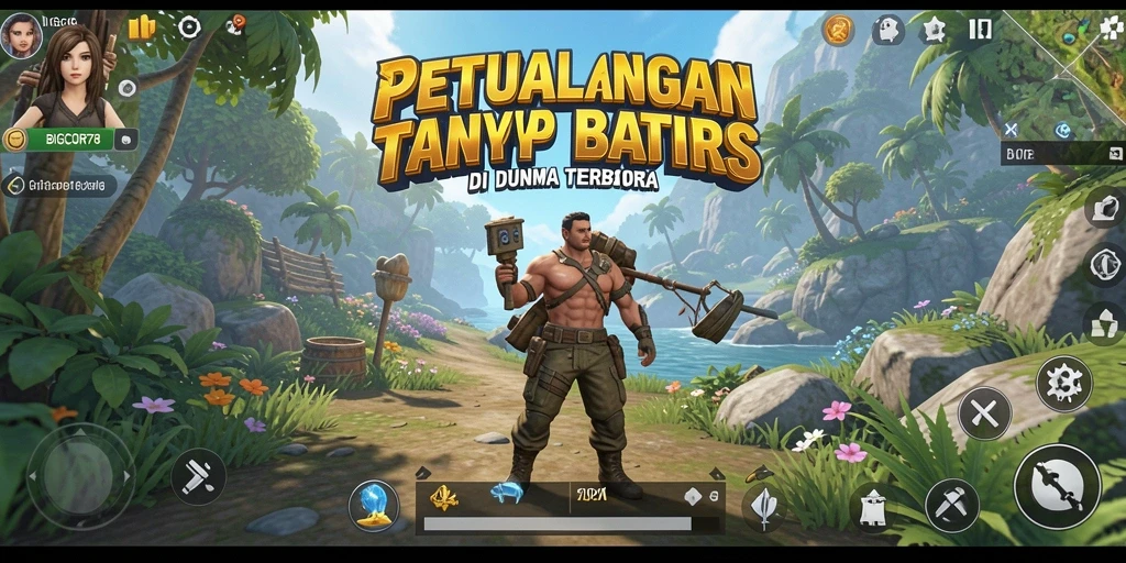 Screenshot gameplay <strong>BIGCOR78</strong> menampilkan eksplorasi luas di dunia terbuka.