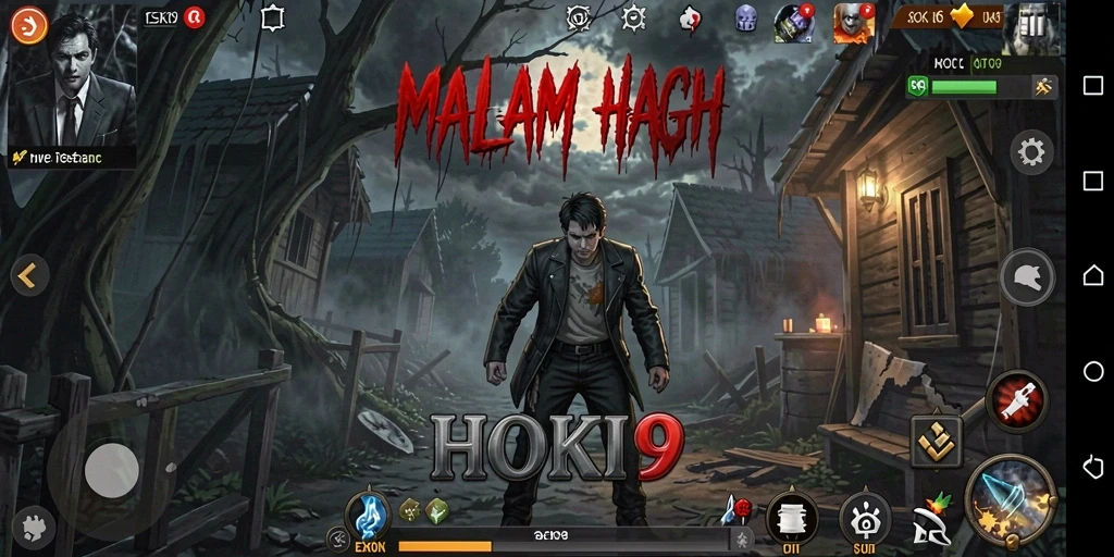 Screenshot HOKI9 menampilkan suasana menakutkan dan gameplay yang intens.