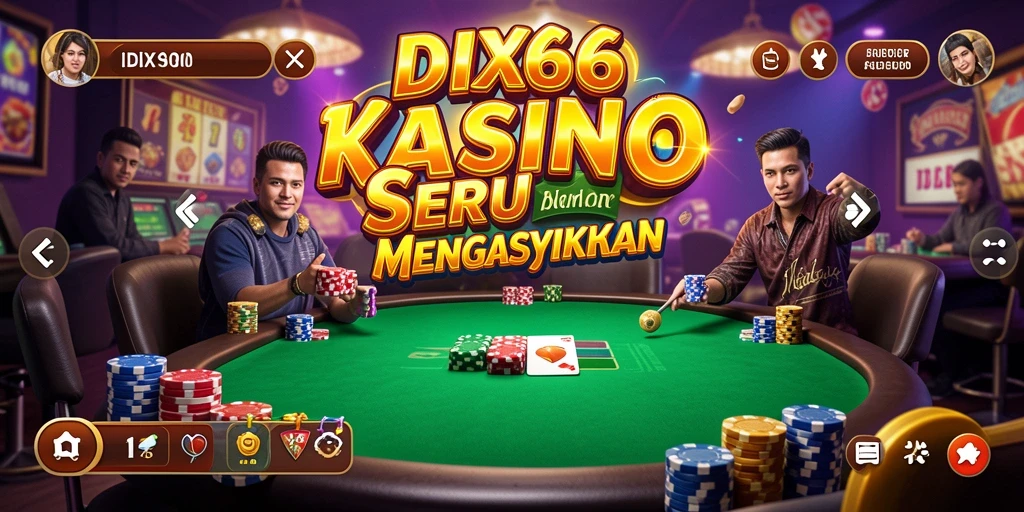 Screenshot utama IDX66 yang menunjukkan gameplay seru dari kasino.