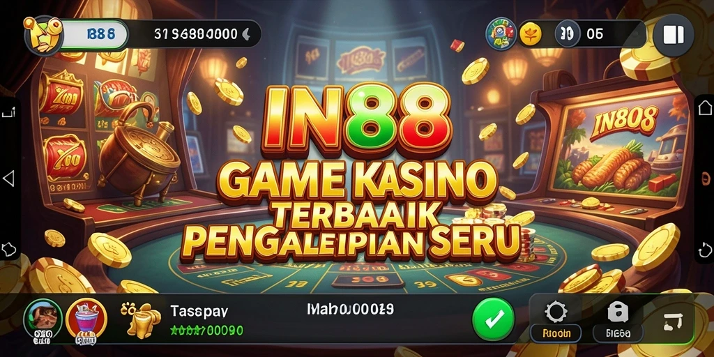 Screenshot IN88 menampilkan gameplay seru dari berbagai permainan Kasino.