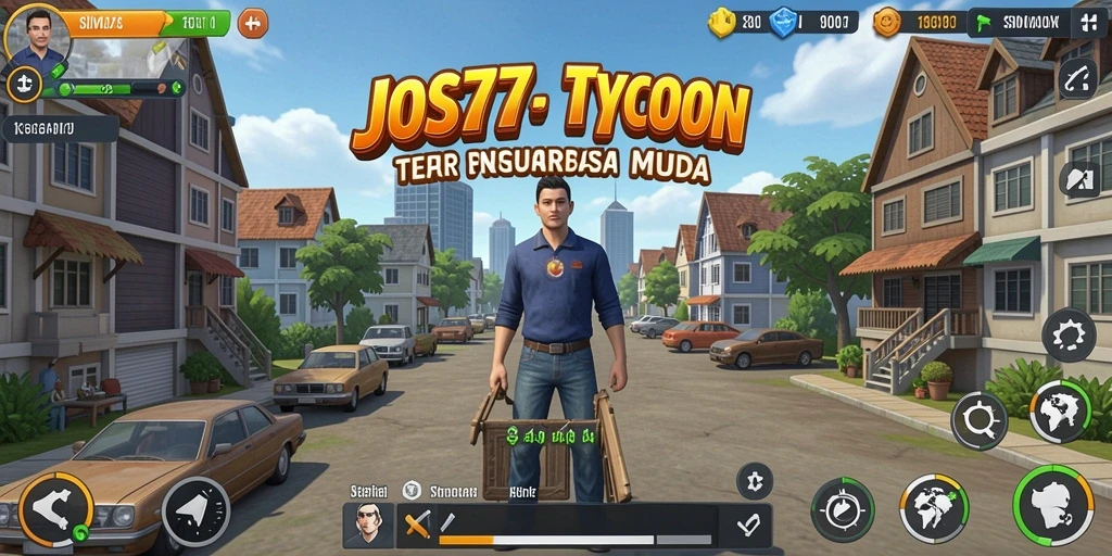 Gameplay JOS77 menampilkan pengelolaan bisnis yang mendetail dan strategis.