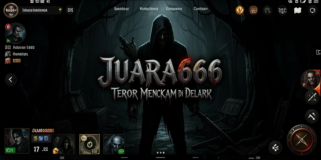 Tangkapan layar utama JUARA666 menunjukkan suasana kegelapan yang menegangkan.