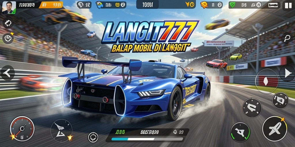 Tangkapan layar LANGIT777 menunjukkan aksi balap yang spektakuler dan grafis yang menawan.
