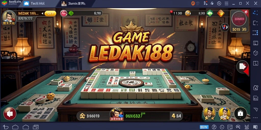 Tampilan gameplay menakjubkan dari LEDAK188 saat bermain Mahjong.