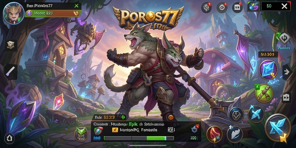 Tampilan menarik gameplay RPG POROS77 dengan petualangan epik.