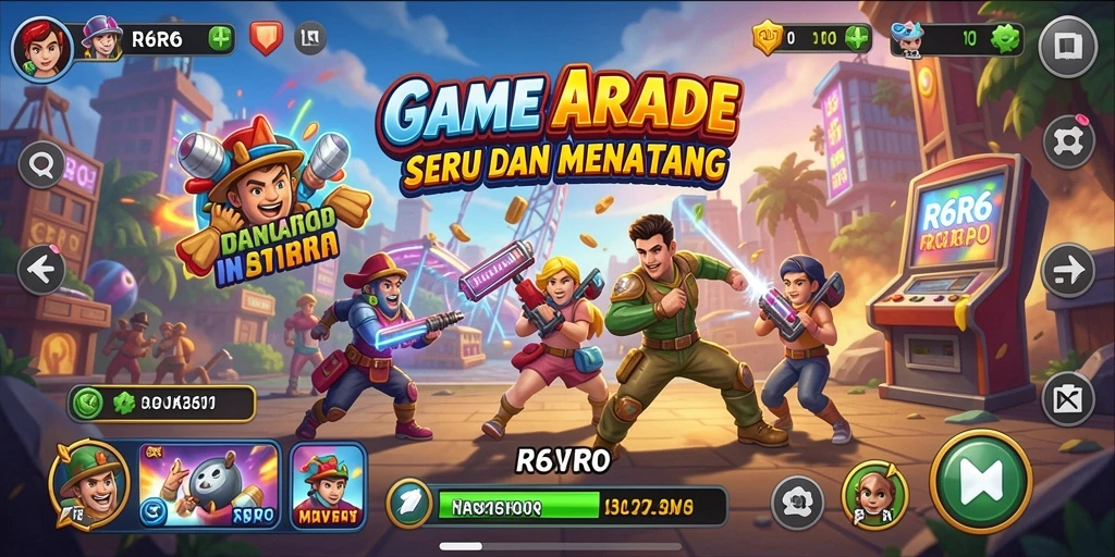 Tampilan gameplay seru R6R6 dengan aksi cepat dan dinamis.