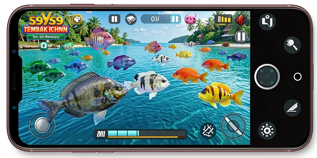 Screenshot S9S9 menampilkan momen menangkap ikan yang mendebarkan.