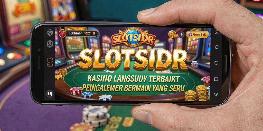 Screenshot gameplay SLOTSIDR yang menampilkan dealer langsung dan pemain interaktif.