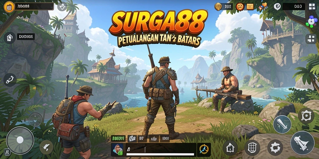 Tampilan menakjubkan dari gameplay SURGA88 yang menggambarkan dunia terbuka.