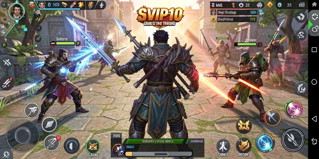 Tangkapan layar gameplay SVIP10 menampilkan pertempuran strategi yang mendebarkan.