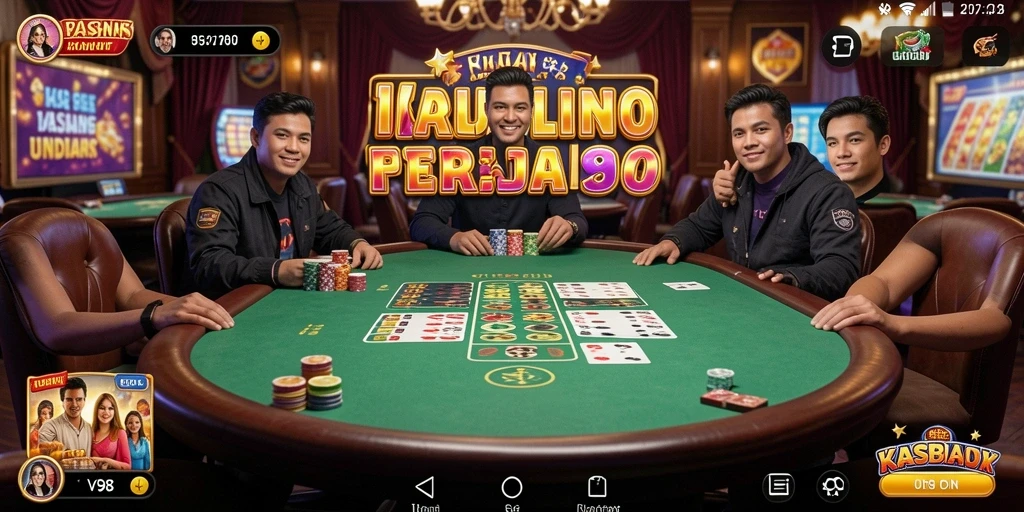 Tampilan gameplay menarik dari V98, permainan Kasino yang seru.