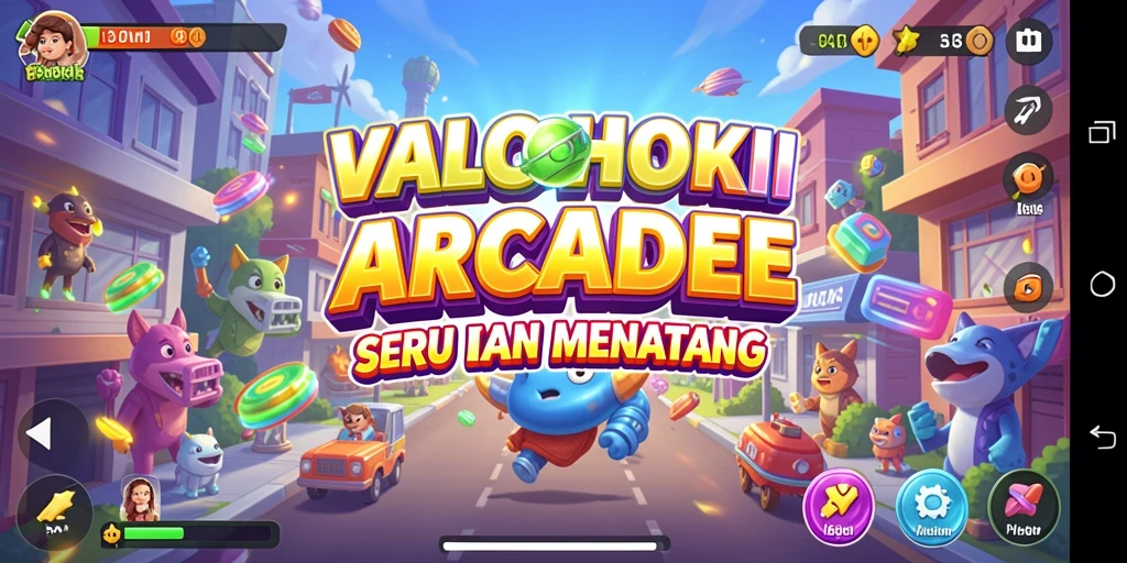 Tampilan gameplay seru dari VALOHOKI dengan karakter unik dan tantangan menarik.